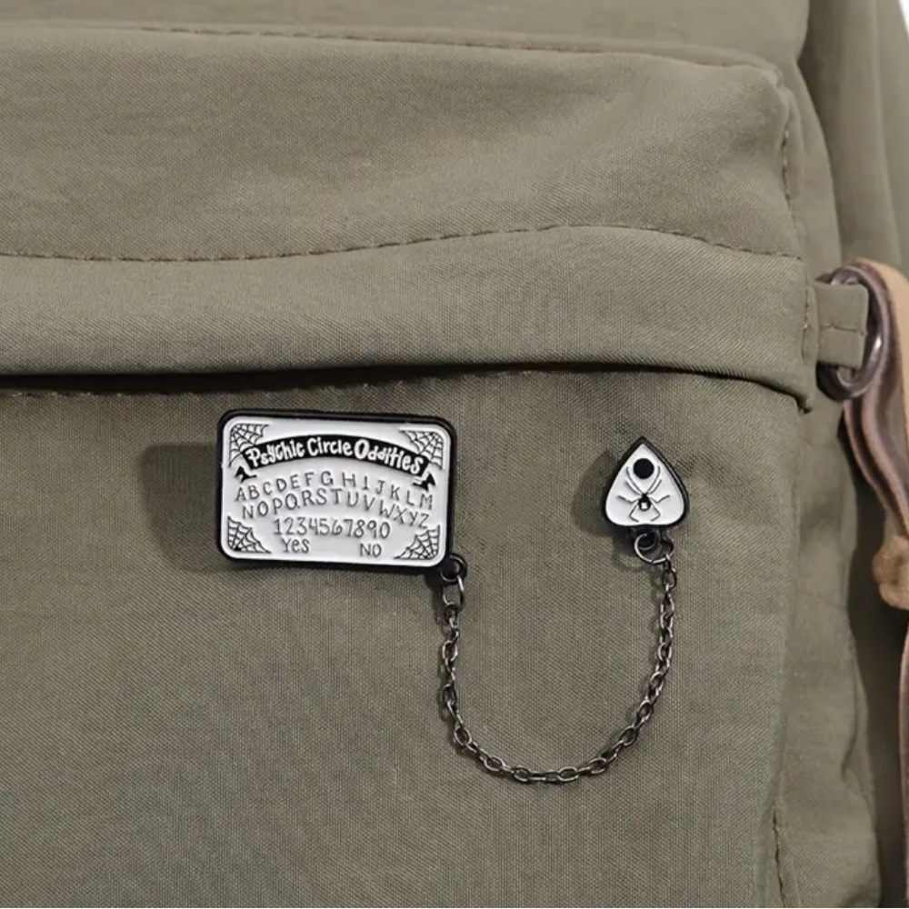 ADORABLE ouija board chain pin